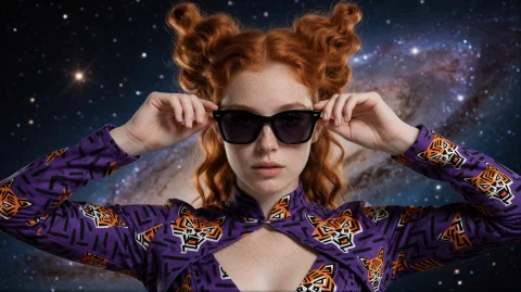 Sci-fi, Otherworldly, Galaxy, 1 Fair Skinned Adult Human Wit... — Stable Diffusion AI Prompt: sci-fi, otherworldly, galaxy, (1 fair skinned adult human with freckles), dramat...