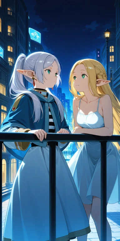 A Highly Detailed, Cinematic Anime Illustration Of Two Girls...
