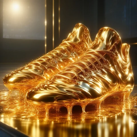 Masterpiece, Absurdres, Vibrant, A Pair Of Football Trainers... — SDXL AI Prompt: masterpiece, absurdres, vibrant, a pair of football trainers, reflective surface...