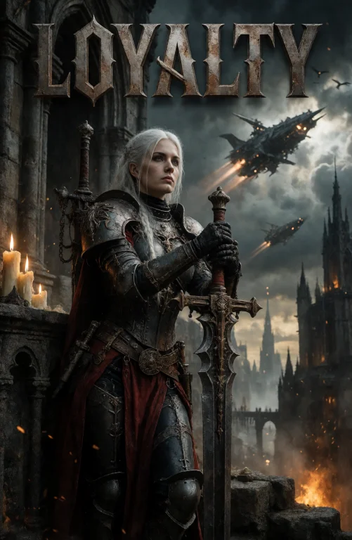 A Dark, Cinematic Warhammer 40k Imperial Art. A Stern And Be...