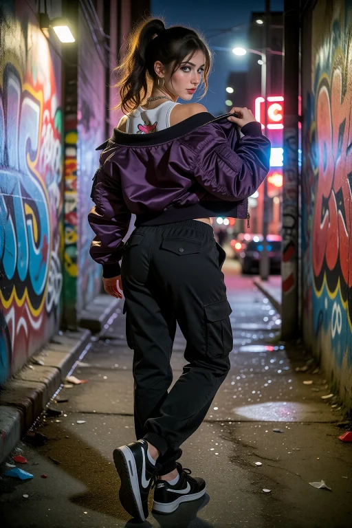 Kira Wearing Ultra-fitted Black Cargo Pants With Subtle Util...
