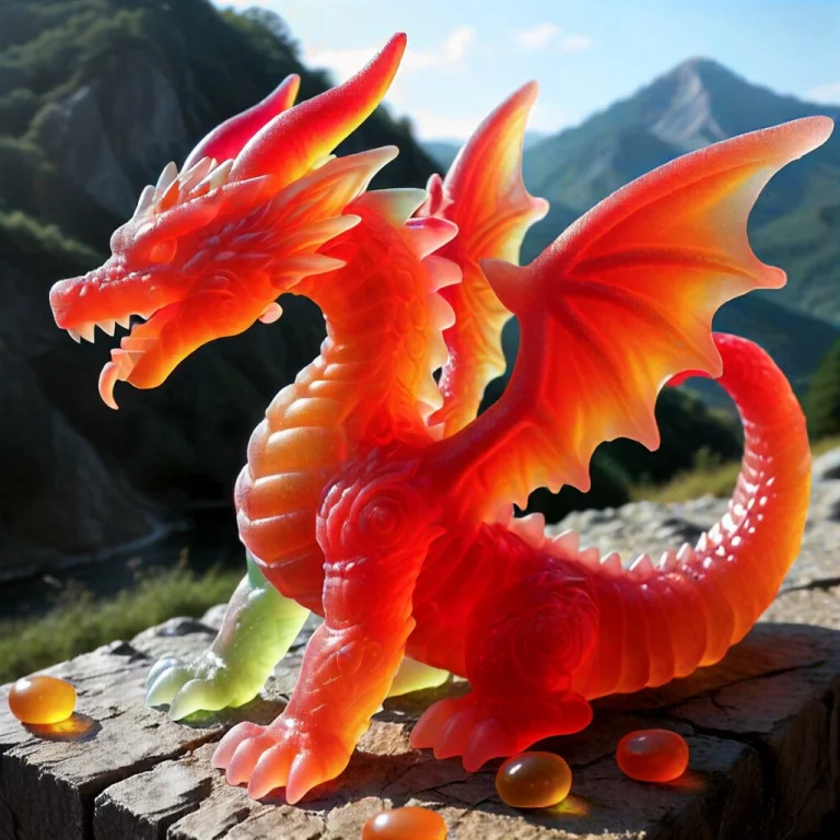 Gummymorph, Masterpiece, Ultra Detailed, Dragon Made Of Gumm...