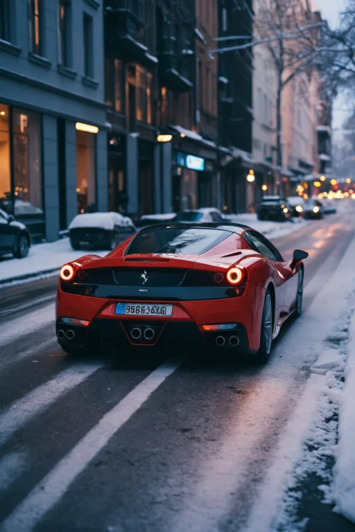 Cinematic Photo Snow,loraferrari Focus0.0,8k Ultra Detail, A...