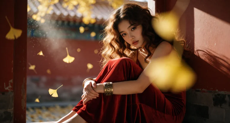 Single-frame Anamorphic Cinematic Fashion Portrait, Portrait...