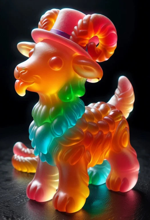 Gummymorph Goat, Gummy Goat, Goat Made Of Colorful Gummy, Co...