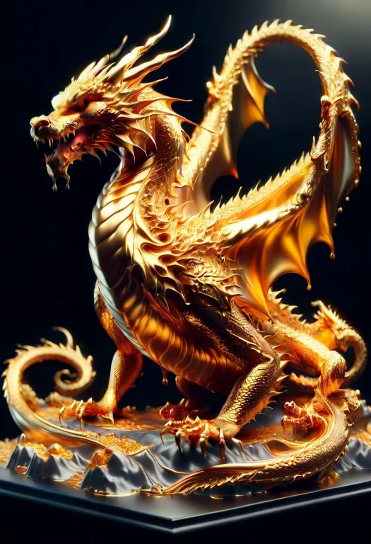 Intricate, Detailed, Dragon1.5, Liquidgoldmorph