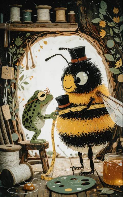 Charming Storybook Illustration In Textured Gouache And Fine...