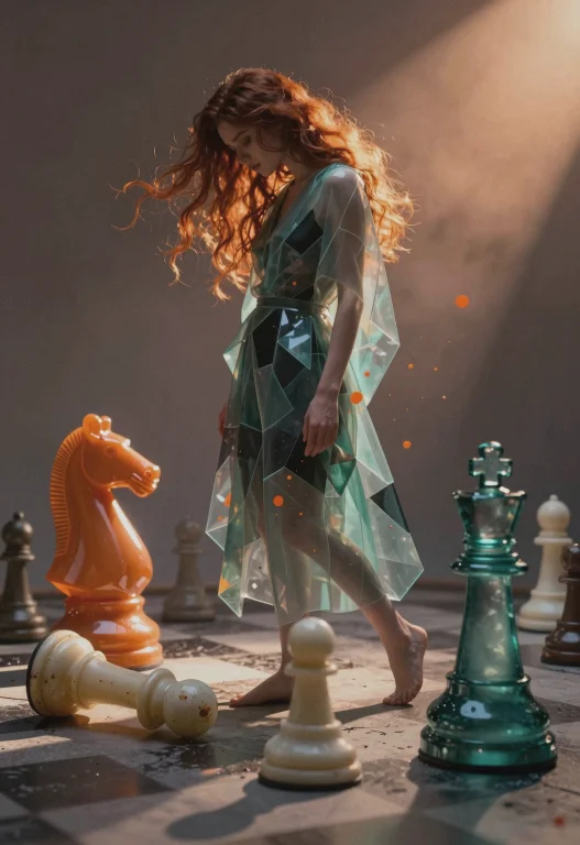 A Single, Enigmatic Woman Stands In Three-quarter Profile, H...
