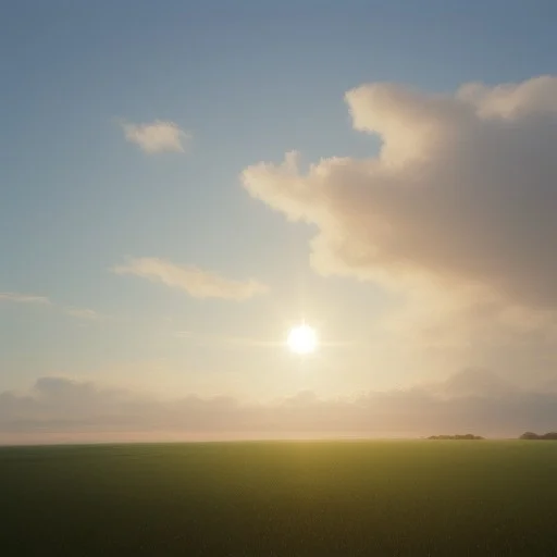 Field, Cloud, Sun,