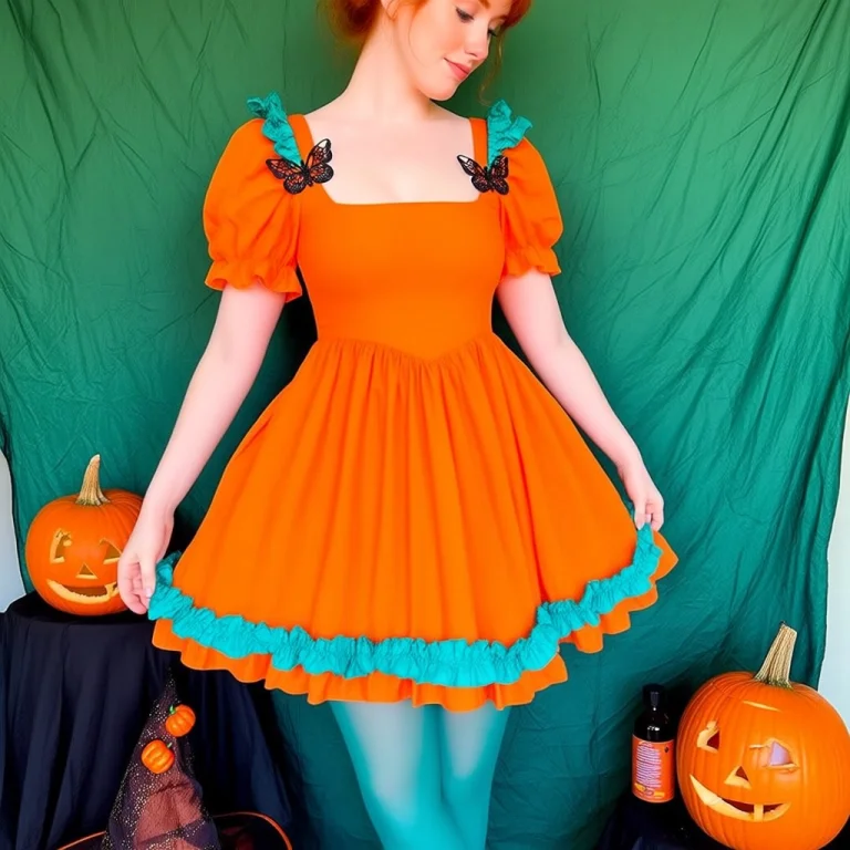 Class37pumpkindress Photograph Of A Young Woman With Fair Sk...
