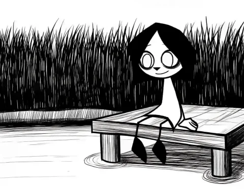 Nosleep666, Monochrome, Sketch, 1girl, Niaics, Empty Eyes, S... — Stable Diffusion AI Prompt: @nosleep666, monochrome, sketch, 1girl, niaics, empty eyes, sitting, wooden dock...