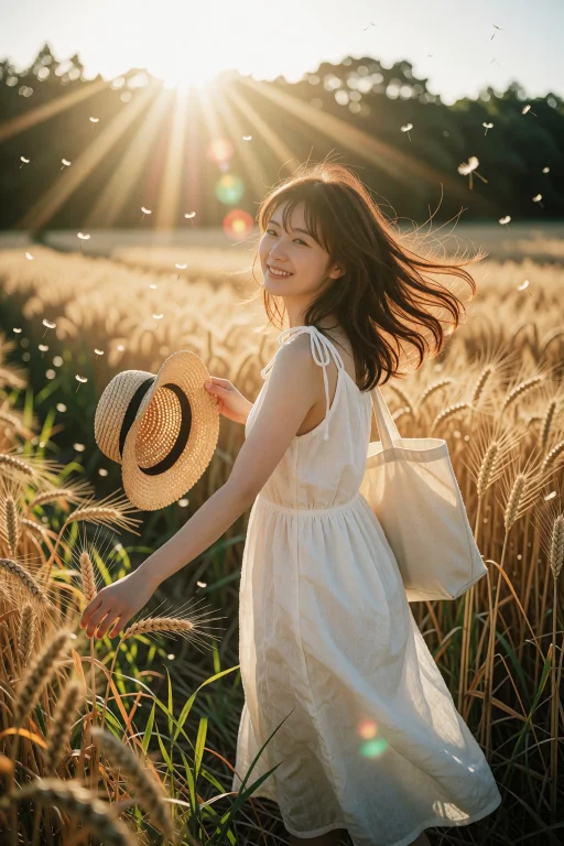 A Nostalgic, Warm-toned Japanese Summer Cinema Still Of A 20...
