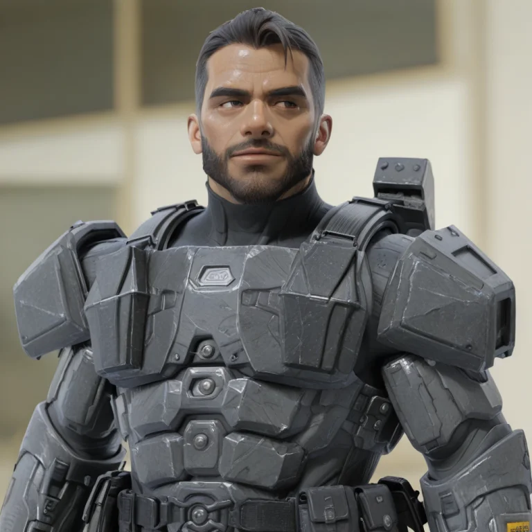 Halrrec,armor, Male,facial Hair,upper Body,