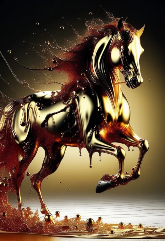 Liquidgoldmorph, Dripping, Molten Gold, Metallic Sheen, Drip...