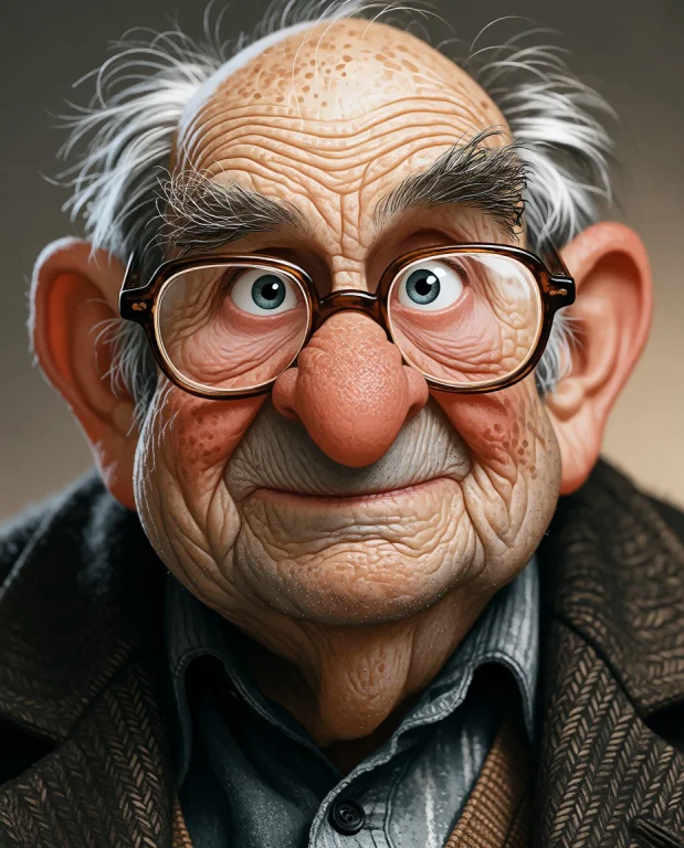 A Digital Illustration In The Expressive Caricature Style Of...