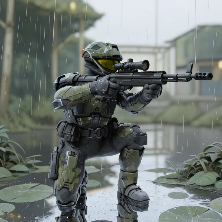 Halrrec,armor, Helmet,visor, Belt Pouches, Jungles,swamp,rai...