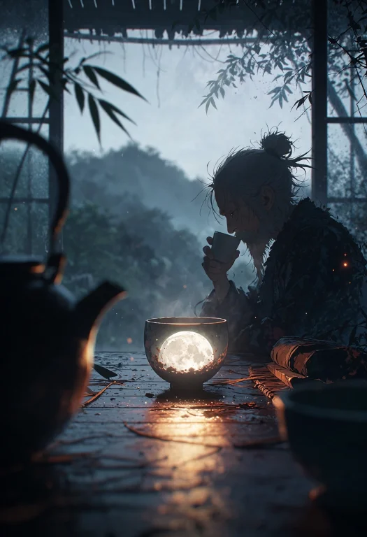 Kani2rer, V0q1d , A Poetic Eastern Wuxia Fantasy Scene, An O...