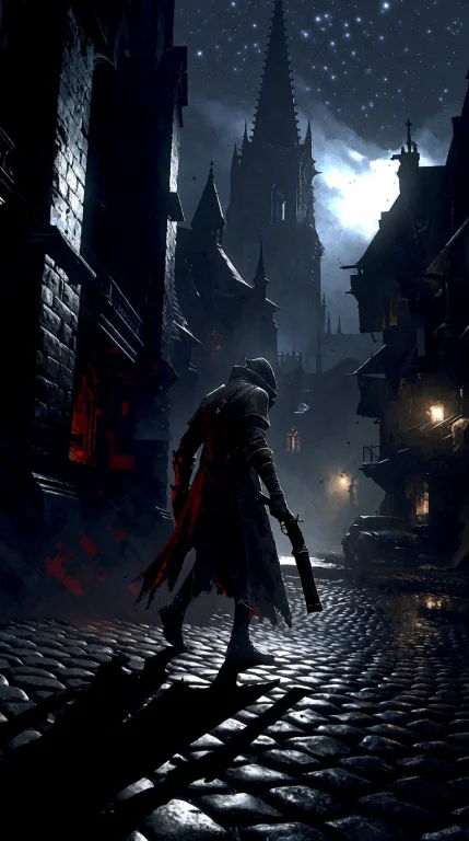 Subject And Action A Weary Hunter From Bloodborne, Clad In A...