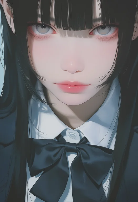 N8t-ru A Front-facing Portrait Of A Girl Looking Straight At...