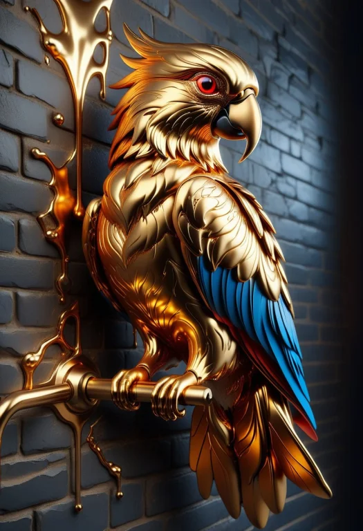 Liquidgoldmorph, Dripping, Liquid Gold, Molten Gold, Glossy...