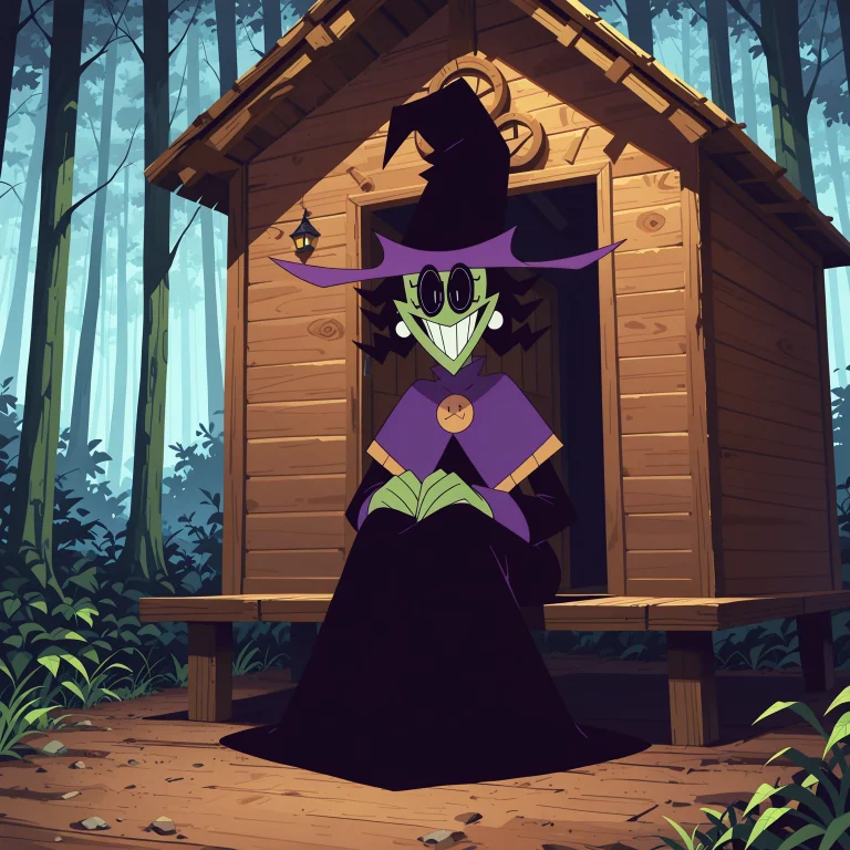 Witch, Witch Outfit, Green Skin, Black Hair, Black Sclera, W...