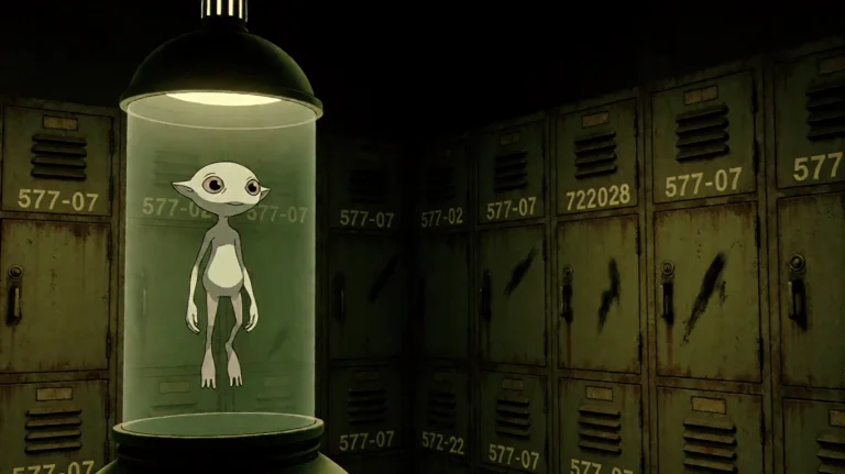 Anmtrx2003, A Small, Pale Creature With Large Eyes And Elong...