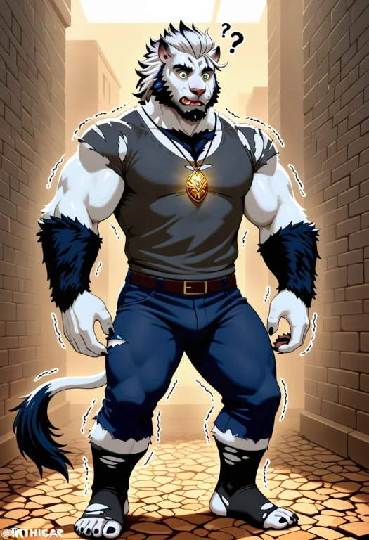 Hrothgar, Anthro, Solo, Male, Clawed Amulet, Human Transform...