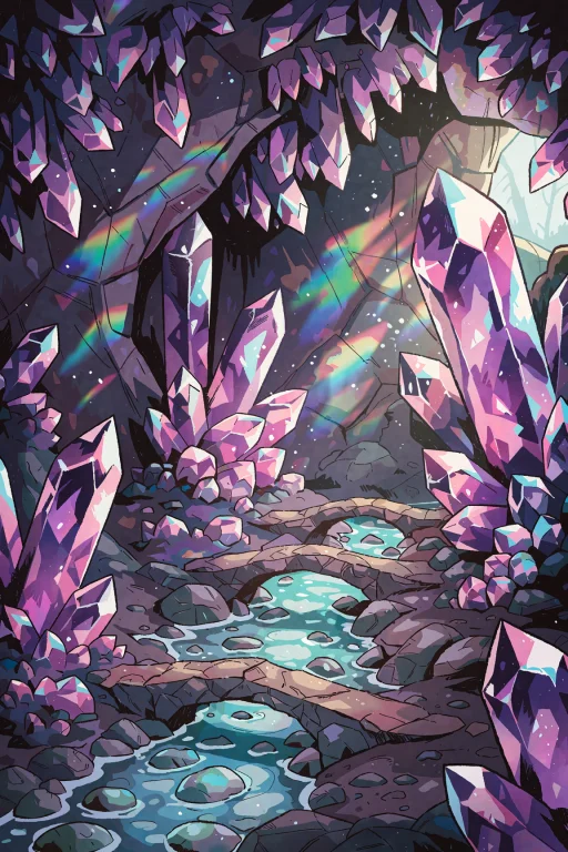 Carlesdalmau Style Illustration Of An Enormous Cavern Filled...