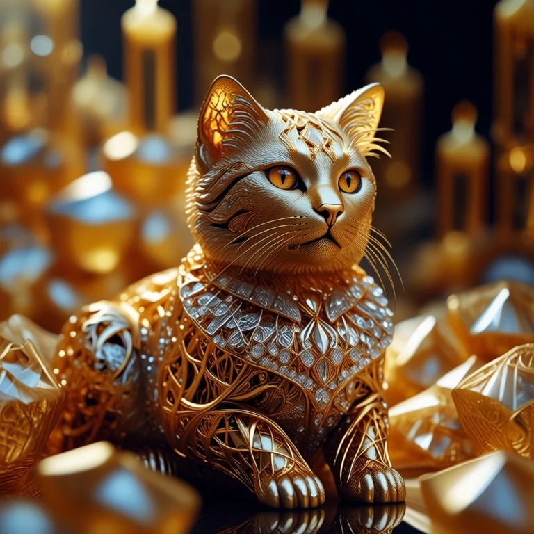 Goldintricate This Is A Highly Detailed, Digital Cgi Artwork...