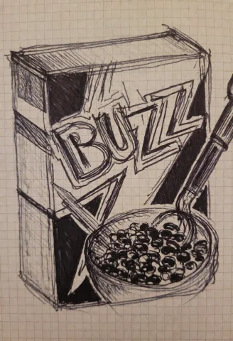 2kd00dl3,a Sketch Done With A Black Pen On Graph Paper. Clos... — Stable Diffusion AI Prompt: 2kD00DL3,A sketch done with a black pen on graph paper. Close-up of a box of "BU...