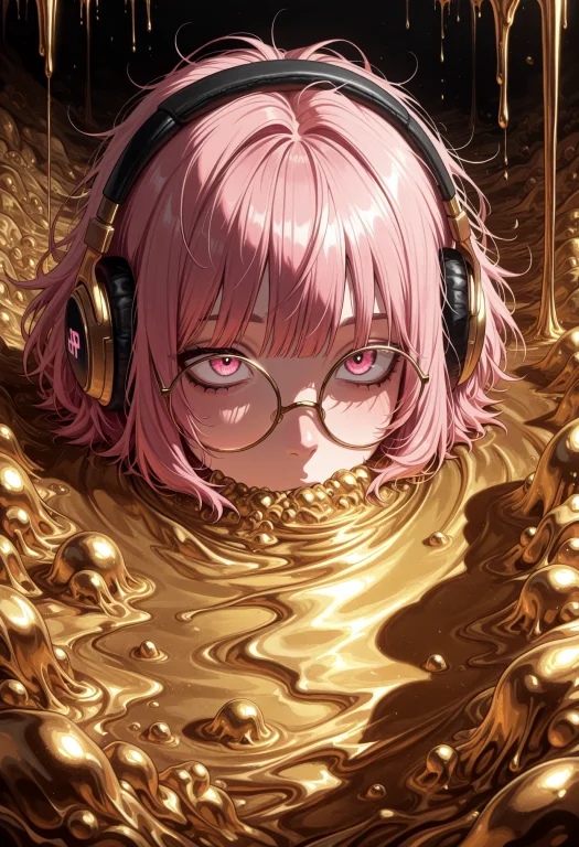 Embeddinglazypos, Liquidgoldmorph, 1girl, Solo, Head Only, P...
