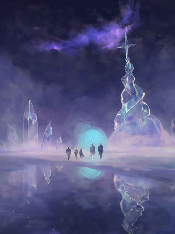 The Image Is A Vertical Stylized Illustration Of A Dreamworl...