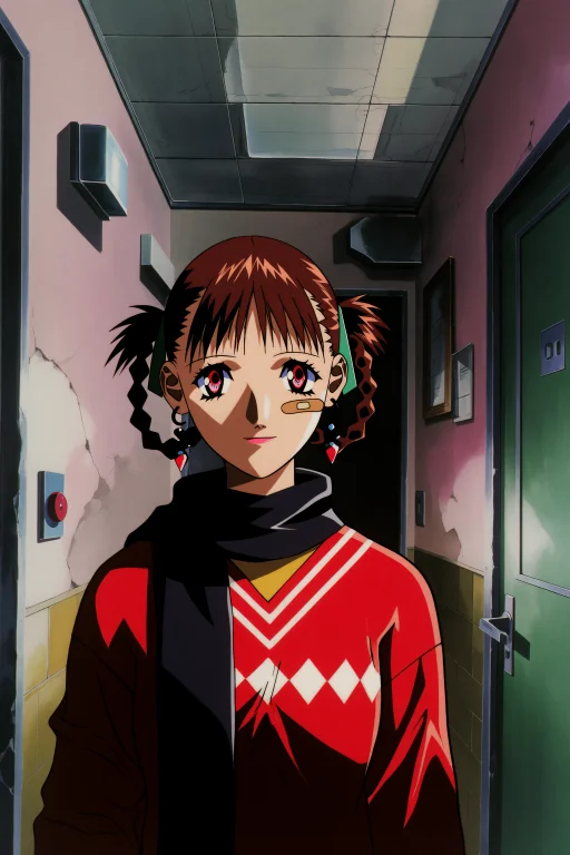 Yasuomi Umetsu Style, Sawa Type-1, 1girl, Solo, Bandaid, Ret...