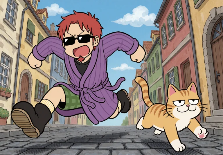 The Picture In The Style Of Arawi Keiichi Of A Hilariously O...