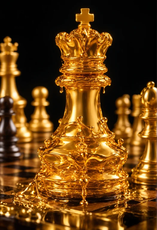 Masterpiece, Absurdres, Vibrant, A Chess Piece, Close-up, Da...