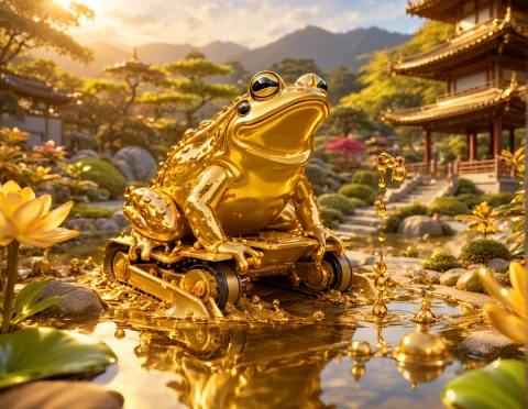 Masterpiece, Absurdres, Vibrant, A Giant Frog Operating A Ti... — SDXL AI Prompt: masterpiece, absurdres, vibrant, a giant frog operating a tiny excavator in a ze...
