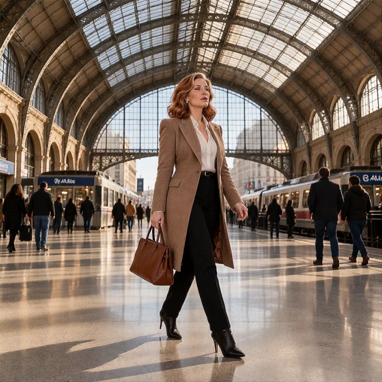 Loralux401,lux40,a Photo Of A Woman, Walking Confidently Thr...