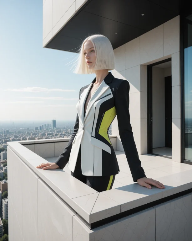 A Refined Fashion Portrait Of Aino, A 23-year-old Platinum-b...