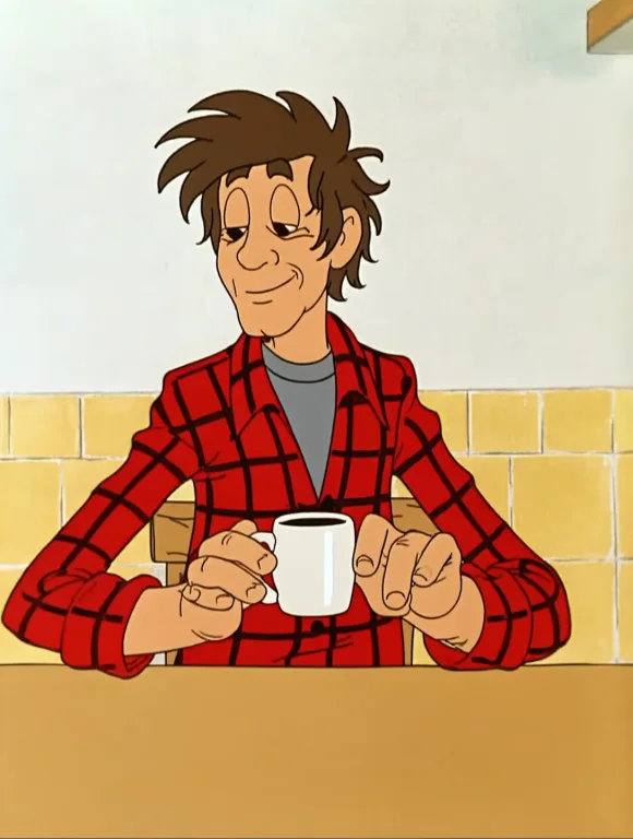 Soyuzmultfilmstyle, A Medium Shot Of A Tall, Lanky Human Man...