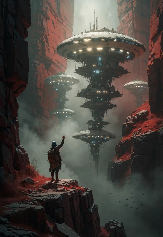 This Is A Post-apocalyptic Scene. The Central Focus Is A Lon...