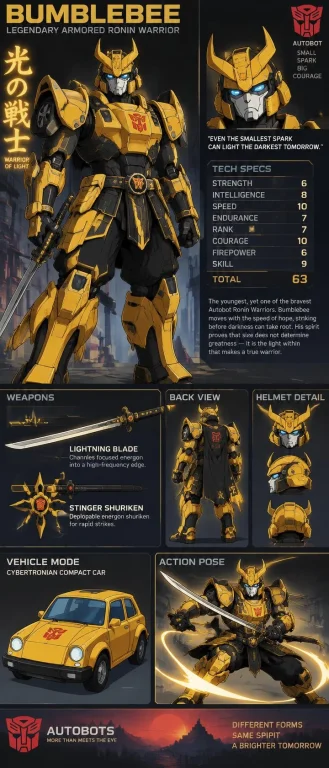 G1 Bumblebee As A Legendary Armored Roninwarriors With Tech...