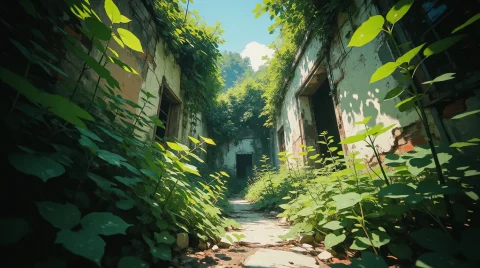 Nature, Zidiusart, Dreamy Pastel Landscape, Photorealistic A... — Stable Diffusion AI Prompt: Nature, zidiusArt, dreamy pastel landscape, Photorealistic abandoned building ru...