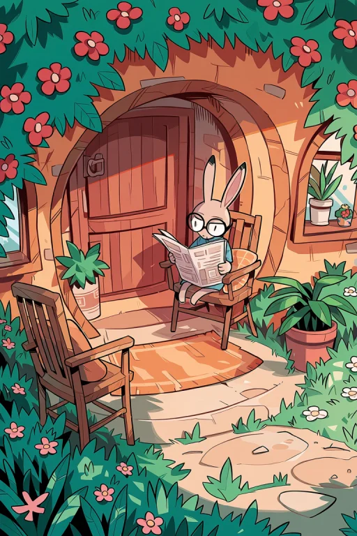 Carles Dalmau. A Cozy, Serene Scene At The Entrance Of A Rou...