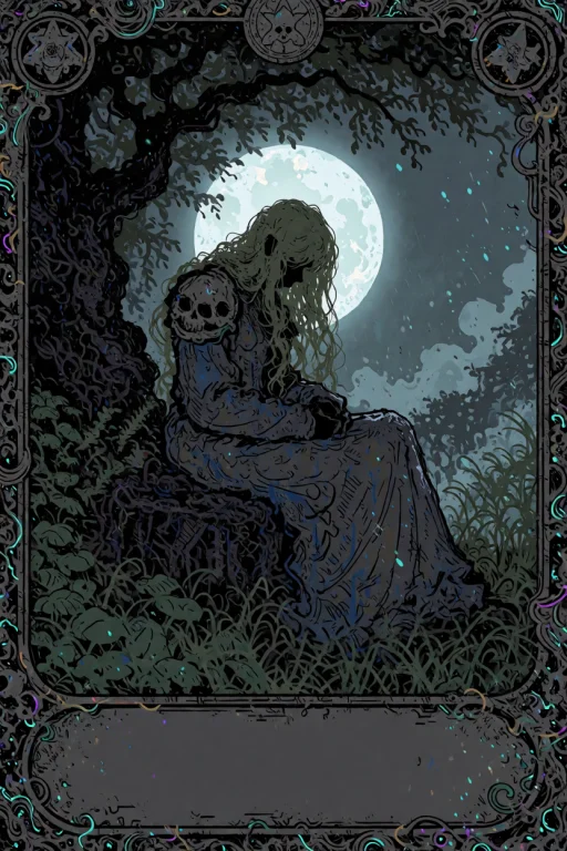 A Full-bleed Tarot Card Illustration For The Empress. Centra...