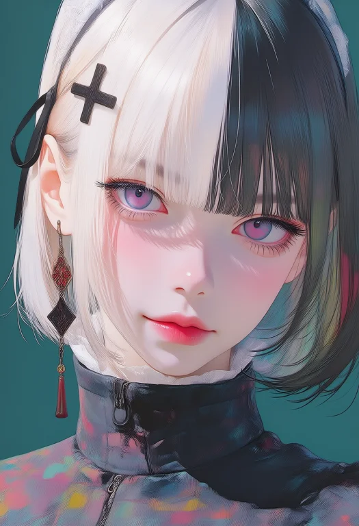 N8t-ru A Close-up Of A Girl Looking At The Viewer With Her H...