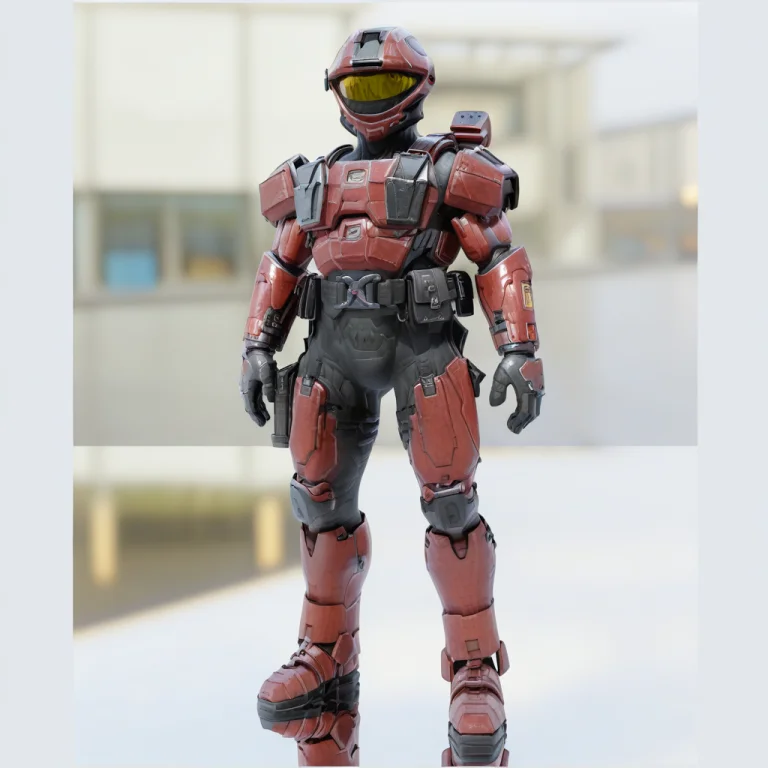 Halrrec,armor, Helmet,visor, Belt Pouches, Red Armor