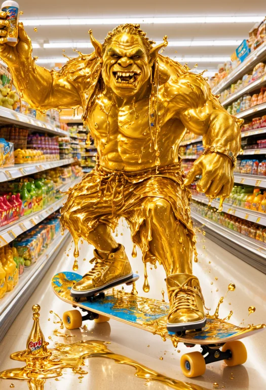 Masterpiece, Absurdres, Vibrant, An Orc Brushing His Teeth W...