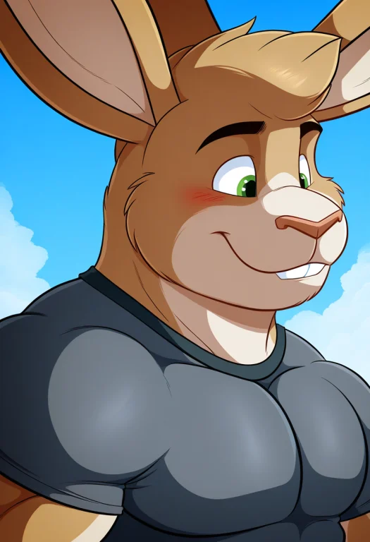 Mathewporter, Furry Male, Rabbit, Short Tail, Green Eyes, Be...