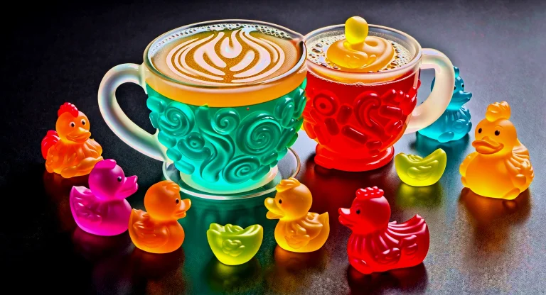 Hyperdetailed Macro Photography Of Gummy Candy, Sharp Focus...