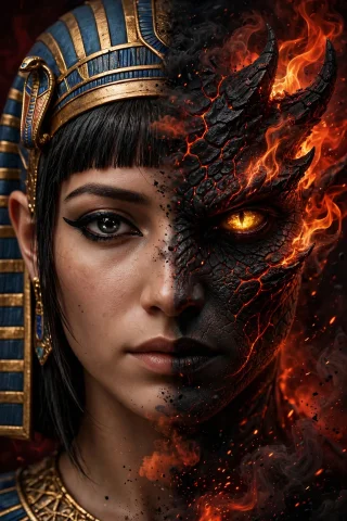 A Flawless Masterpiece A Portrait Of An Ancient Egyptian Pri... — Stable Diffusion AI Prompt: A flawless masterpiece— A portrait of an Ancient Egyptian priestess in the style...